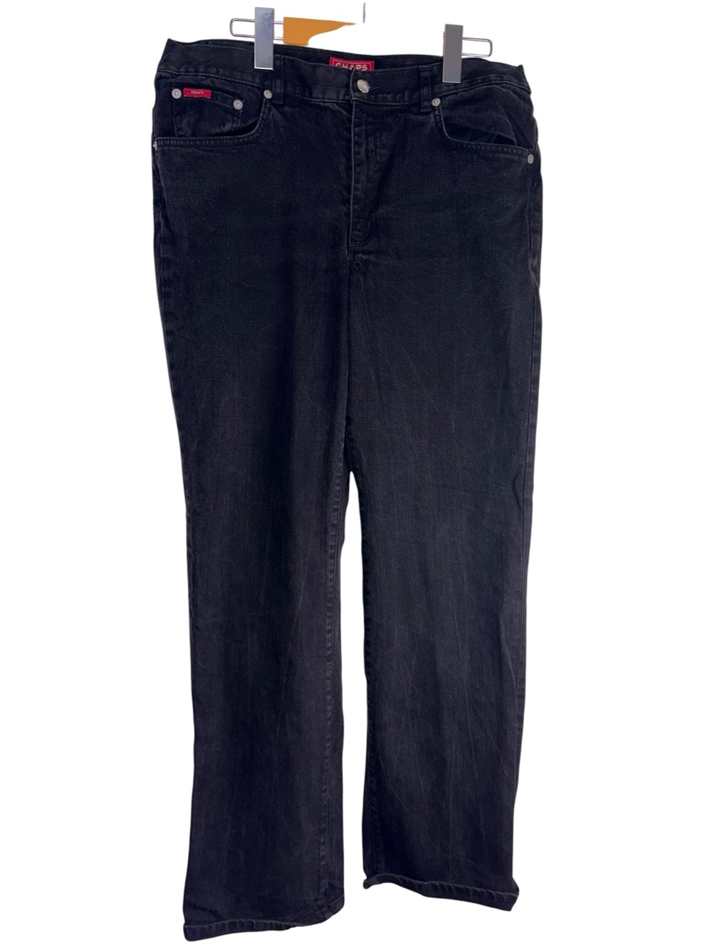Chaps Denim Black Straight Leg Jeans Size 12 Stretch